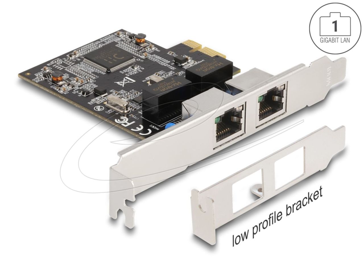 DeLock PCI Express Network Card Gigabit LAN 2xRJ45