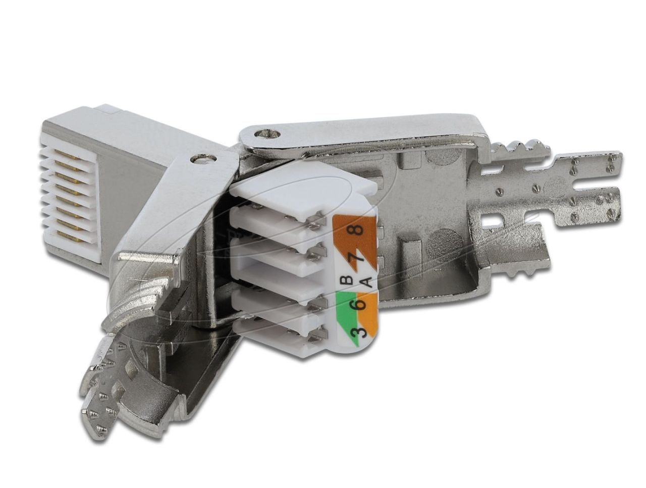 DeLock RJ45 plug Cat.6A STP toolfree