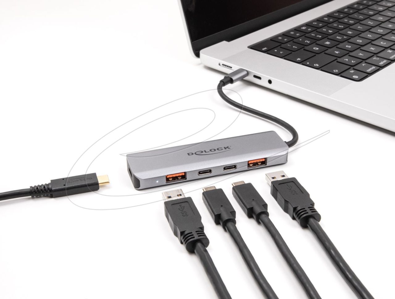 DeLock 5-portos USB3.0 HUB Grey