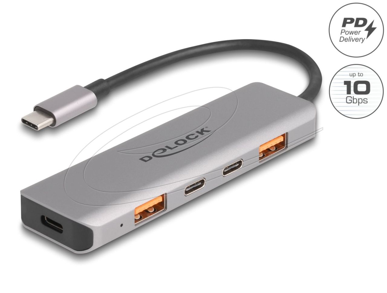 DeLock 5-portos USB3.0 HUB Grey