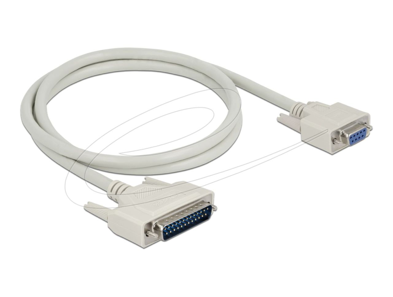 DeLock Serial Cable D-Sub 25 male to D-Sub 9 female 1m White