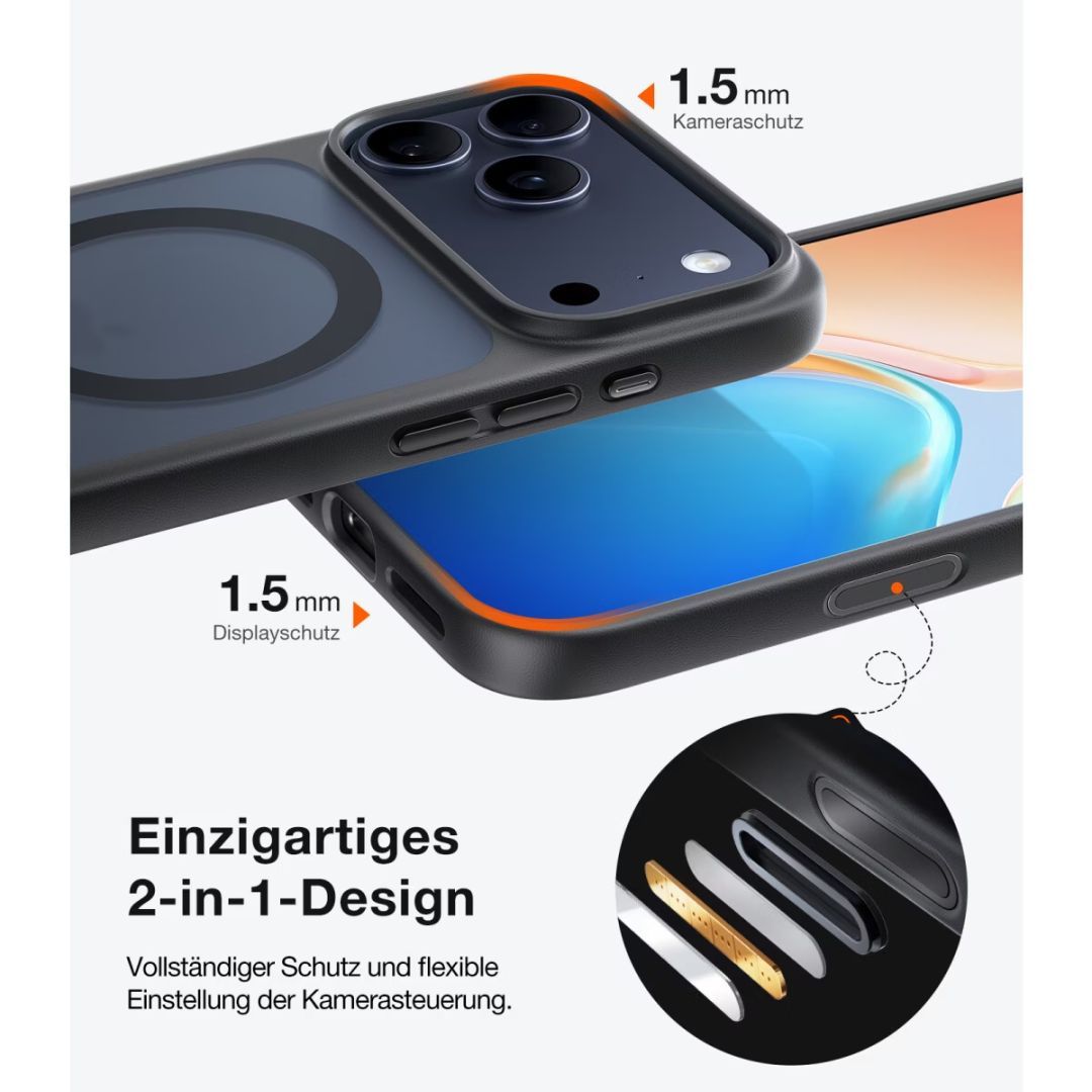Torras Guardian Magnetic case for iPhone 17 Pro Black Torras Guardian Magnetic case for iPhone 17 Pro Black