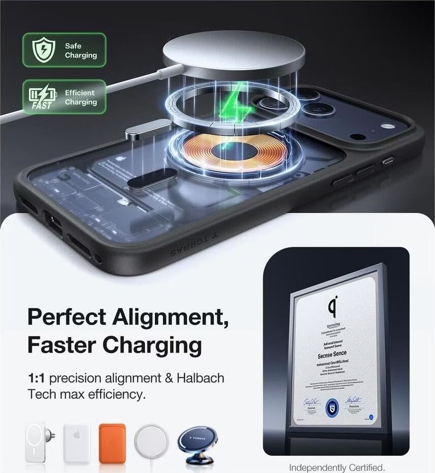 Torras Guardian Magnetic case for iPhone 17 Pro Black Torras Guardian Magnetic case for iPhone 17 Pro Black