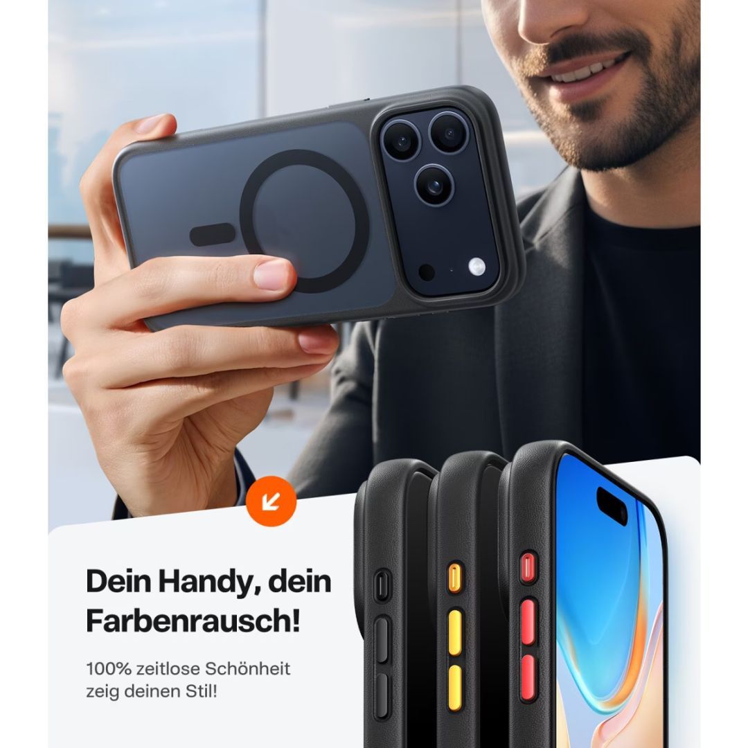 Torras Guardian Magnetic case for iPhone 17 Pro Max Black Torras Guardian Magnetic case for iPhone 17 Pro Max Black