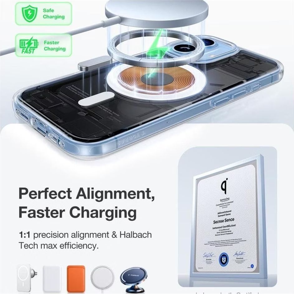 Torras Guardian Magnetic case for iPhone 17 Clear Torras Guardian Magnetic case for iPhone 17 Clear