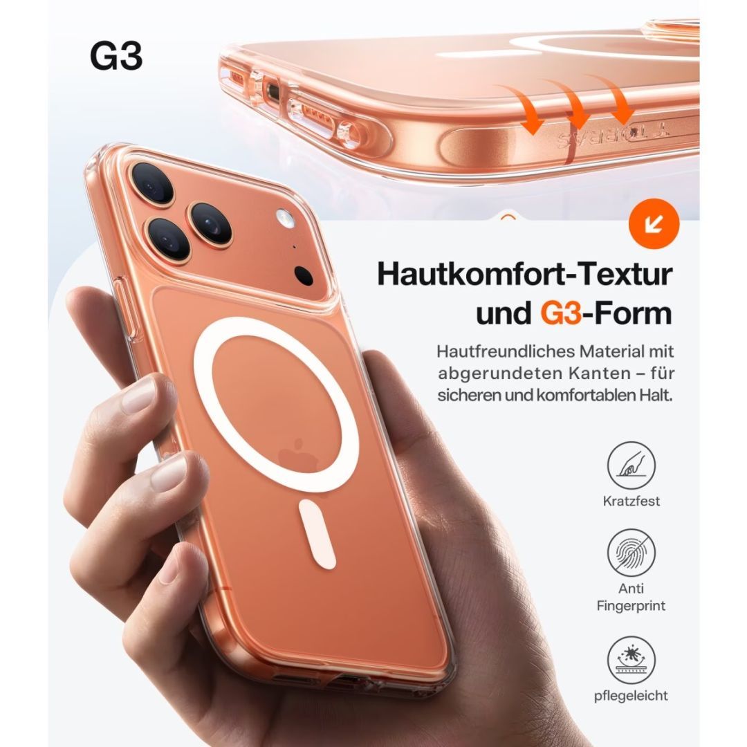 Torras Torras Guardian Magnetic case for iPhone 17 Pro Clear Torras Torras Guardian Magnetic case for iPhone 17 Pro Clear