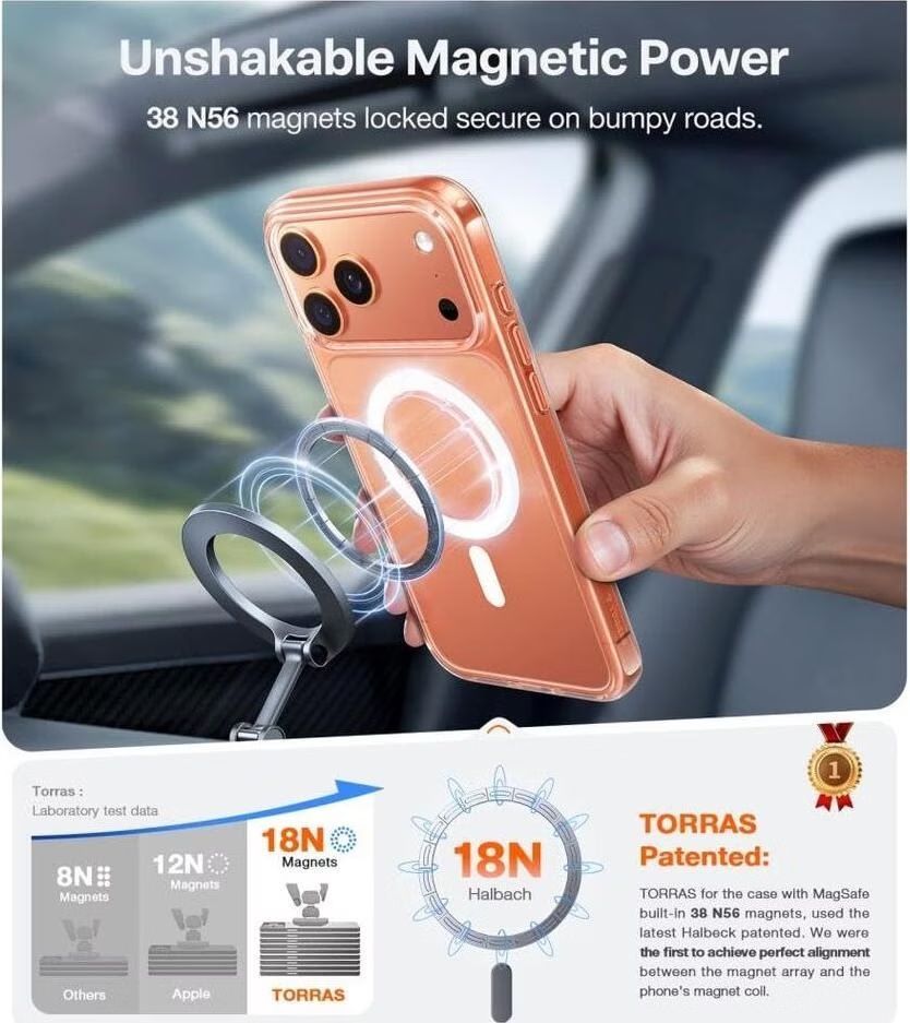 Torras Torras Guardian Magnetic case for iPhone 17 Pro Clear Torras Torras Guardian Magnetic case for iPhone 17 Pro Clear