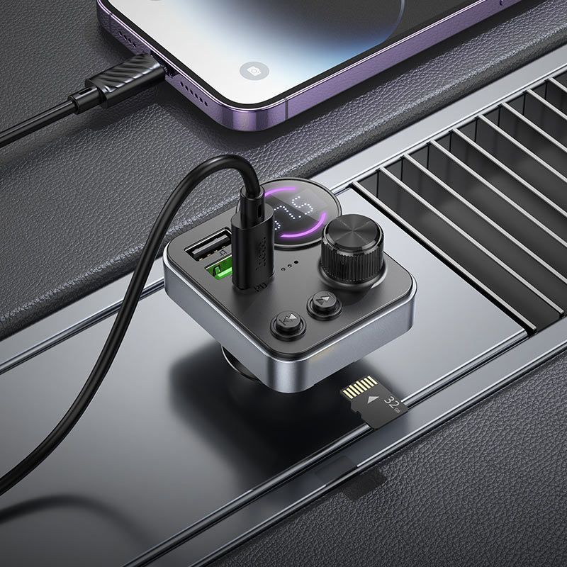 Hoco E86 Alegria Bluetooth FM-transmitter Black