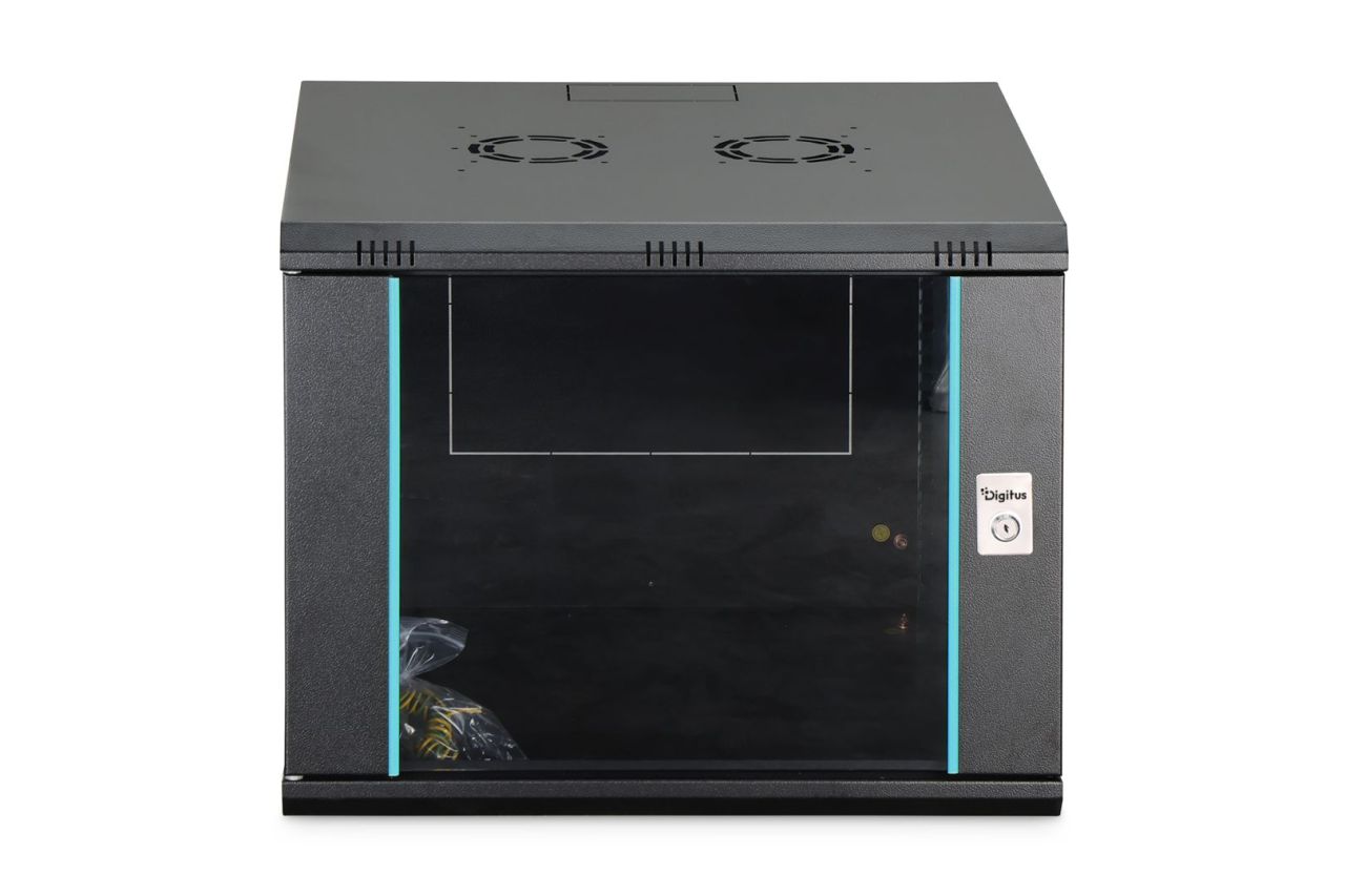 Digitus Dynamic DN-37107 19" 9U Falra szerelhető Rackszekrény Black
