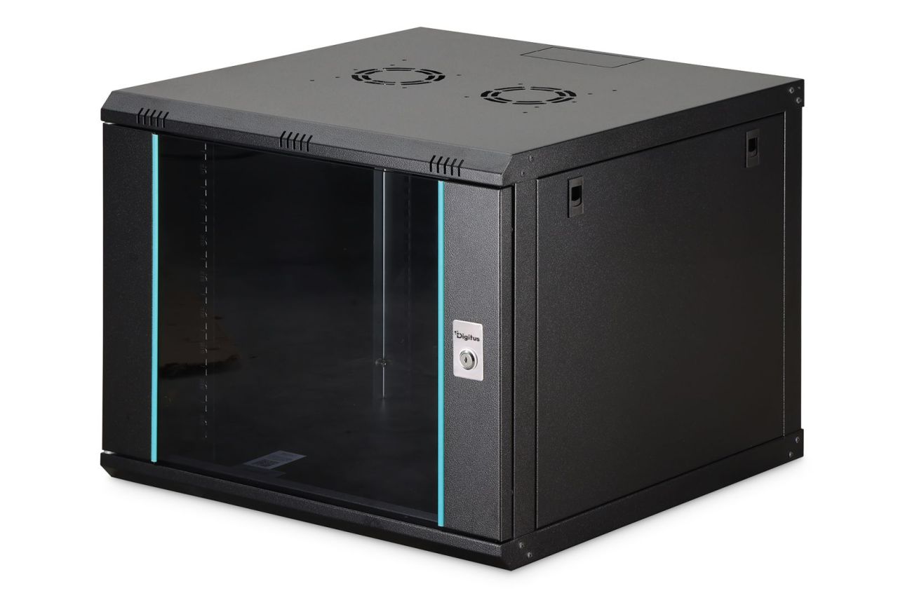 Digitus Dynamic DN-37107 19" 9U Falra szerelhető Rackszekrény Black