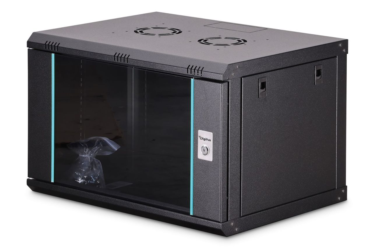 Digitus Dynamic DN-37101 19" 7U Falra szerelhető Rackszekrény Black
