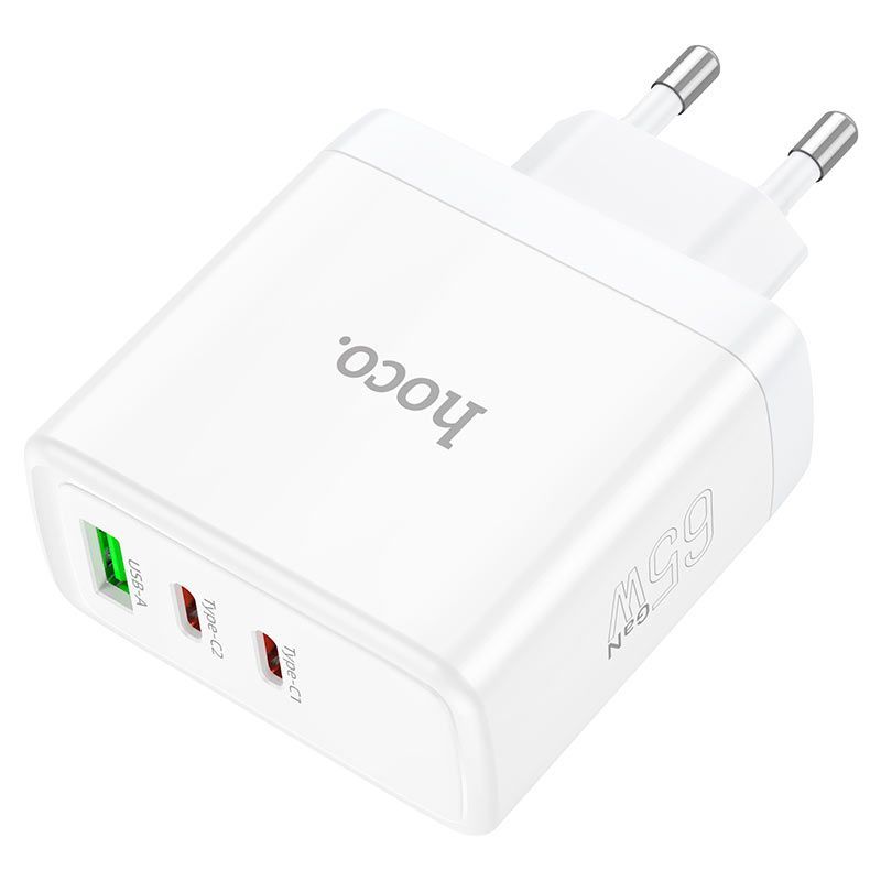 Hoco N30 Glory PD65W + QC3.0 Charger White