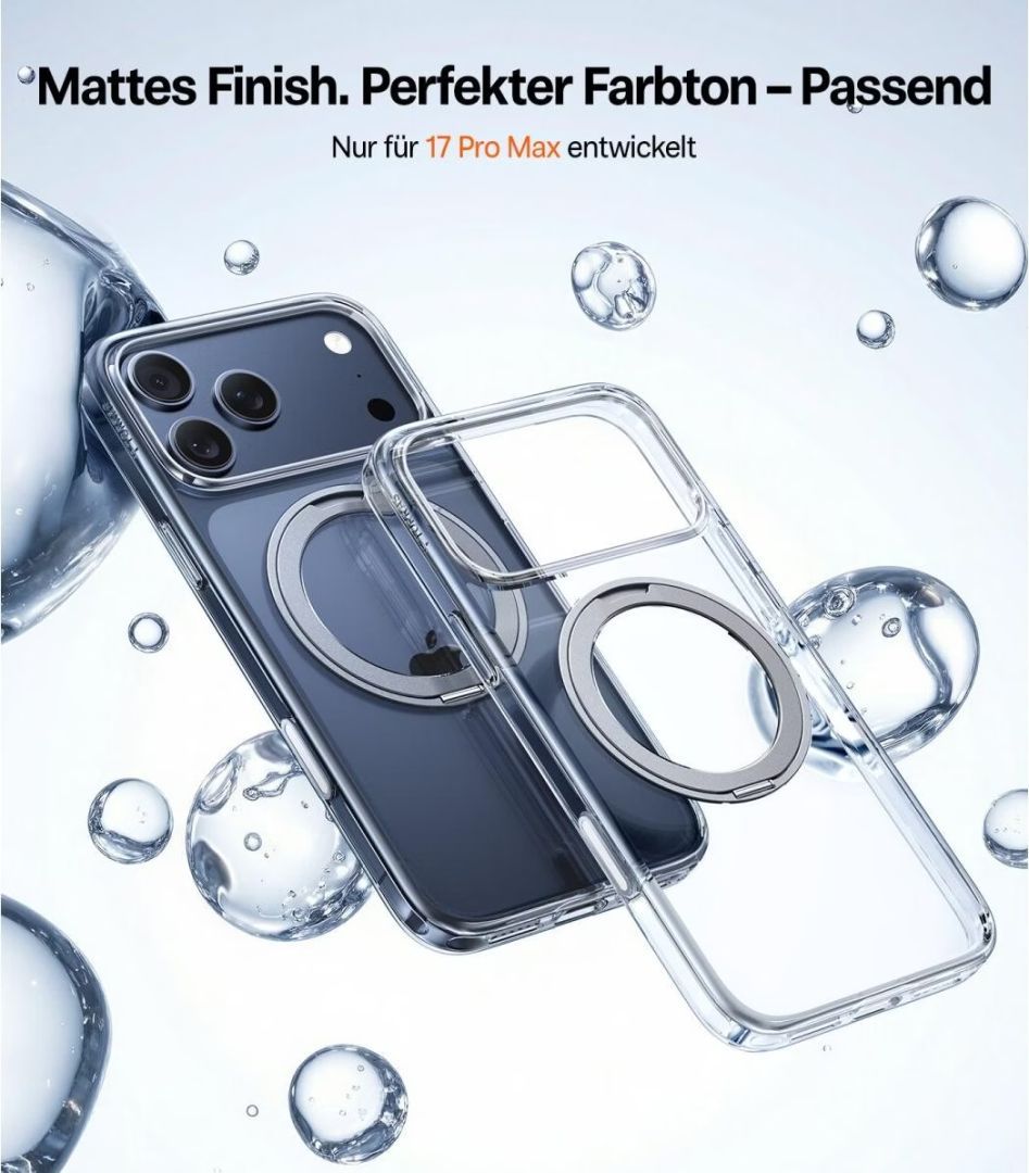 Torras Ostand Pro case for iPhone 17 Pro Max Clear