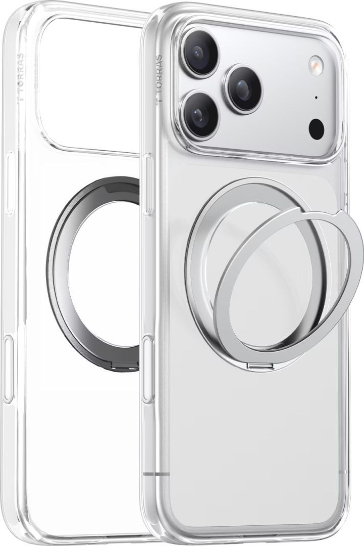 Torras Ostand Pro case for iPhone 17 Pro Max Clear