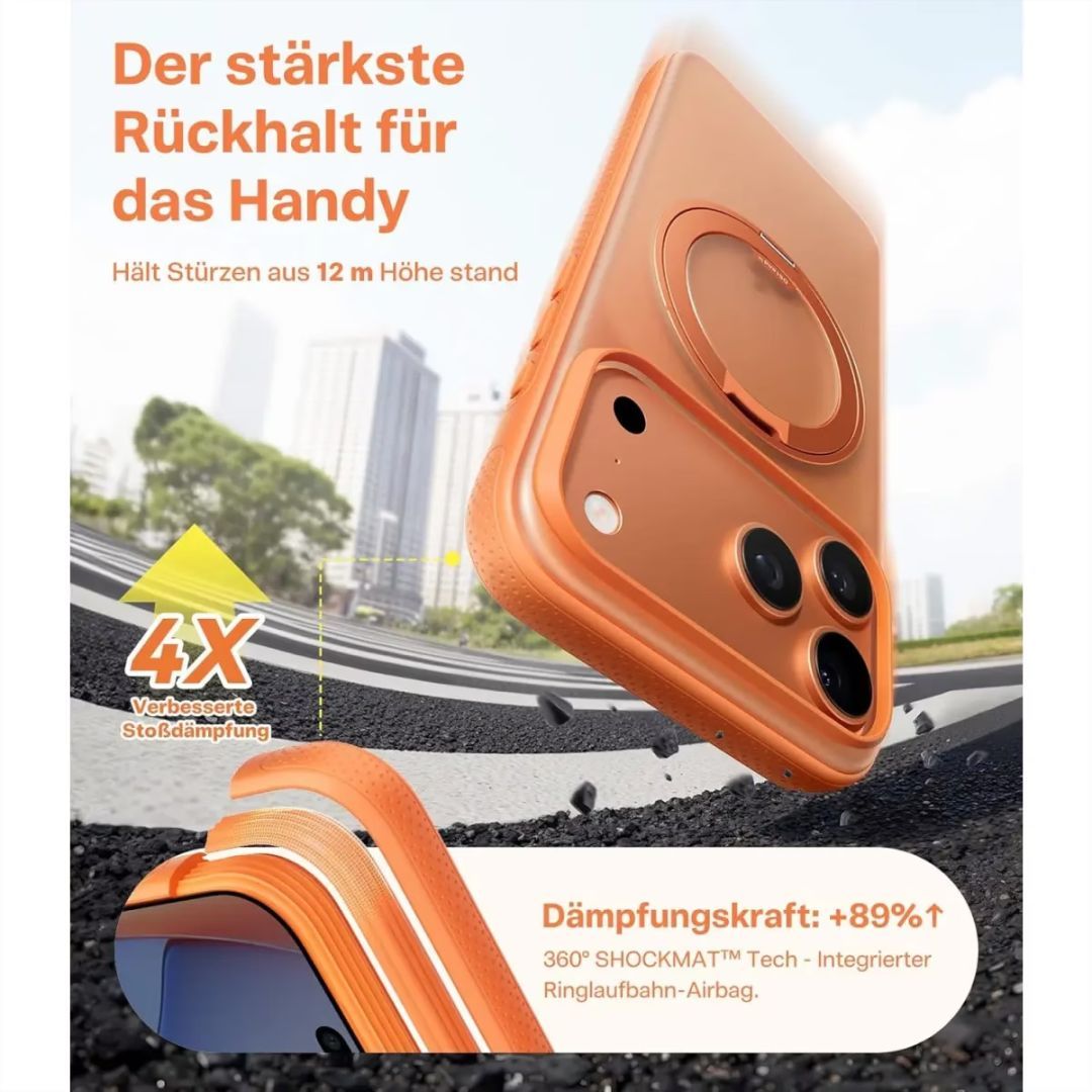 Torras Ostand Pro case for iPhone 17 Pro Energy Orange Torras Ostand Pro case for iPhone 17 Pro Energy Orange