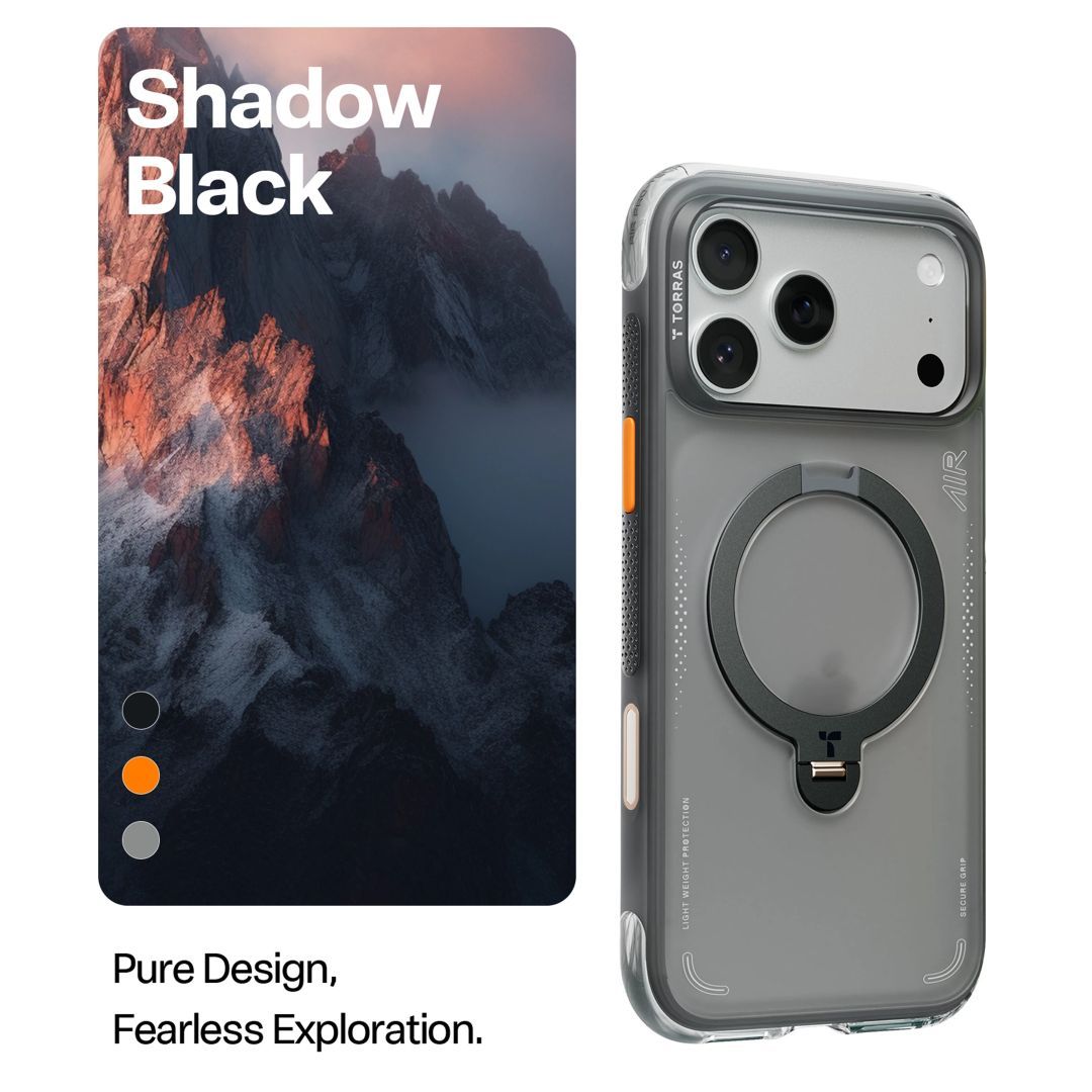 Torras Ostand Q3 Air for iPhone 17 Pro Max Shadow Black