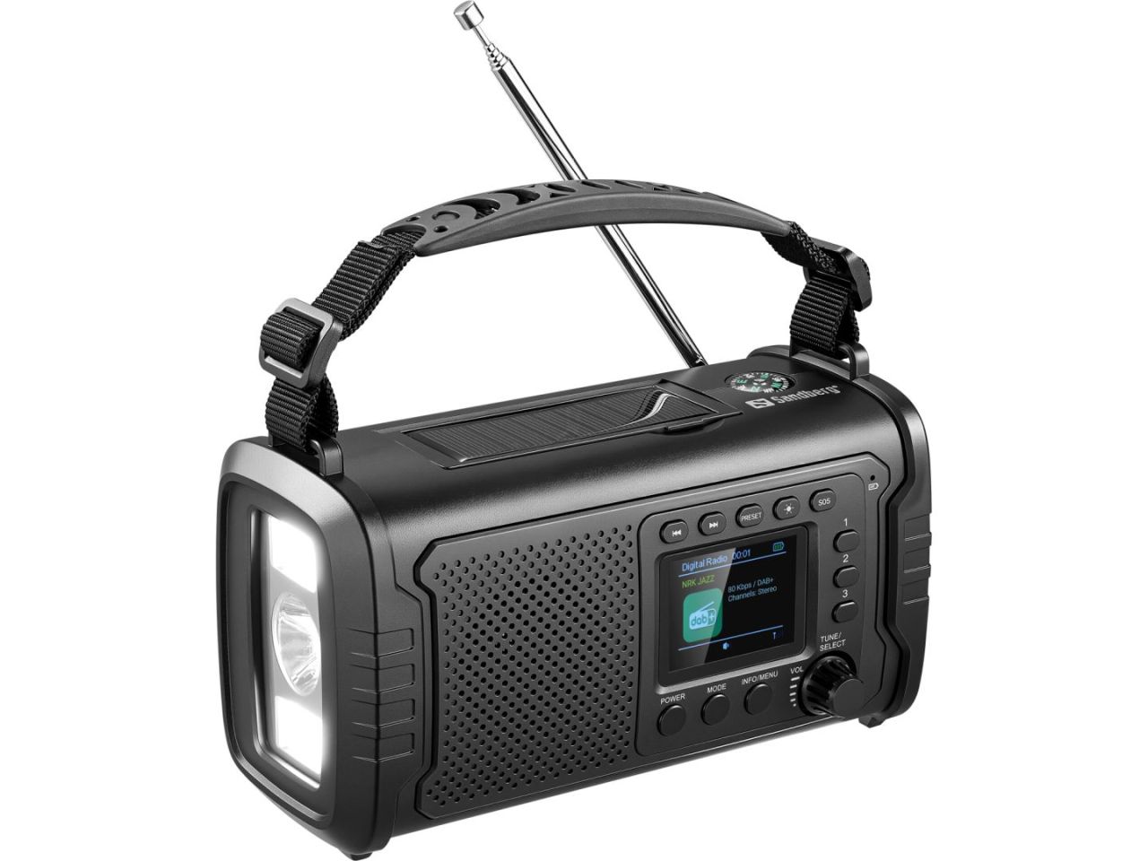 Sandberg Survivor DAB Radio All-in-1 20000 Black