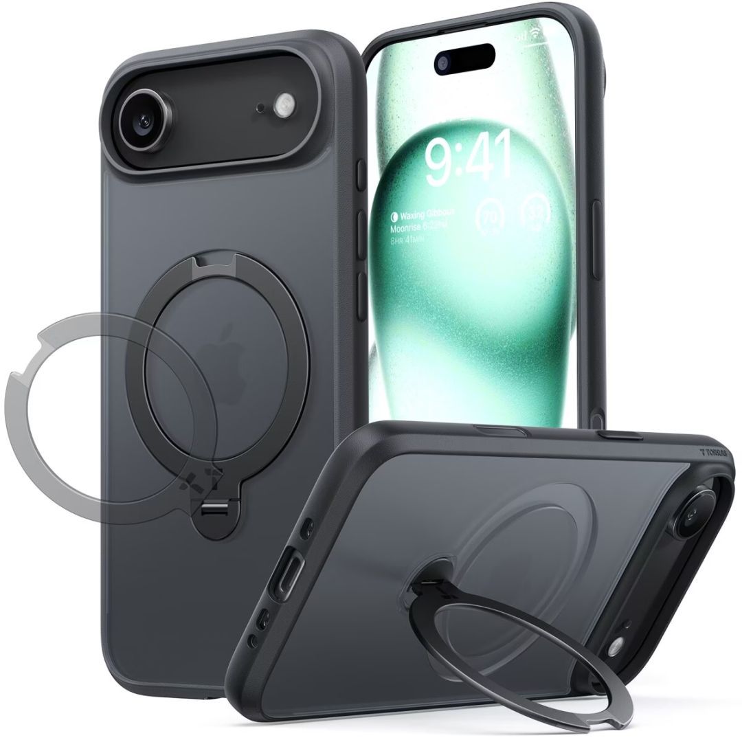 Torras Ostand Q3 Spin case for iPhone 17 Air Black