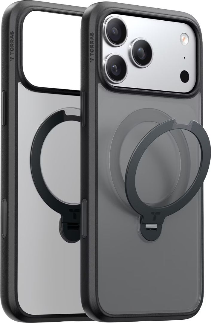 Torras Ostand Q3 Spin case for iPhone 17 Pro Black Torras Ostand Q3 Spin case for iPhone 17 Pro Black