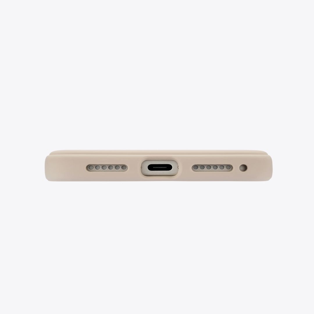 Torras Ostand Q3 Silicone case for iPhone 17 Pro Dessert Gold