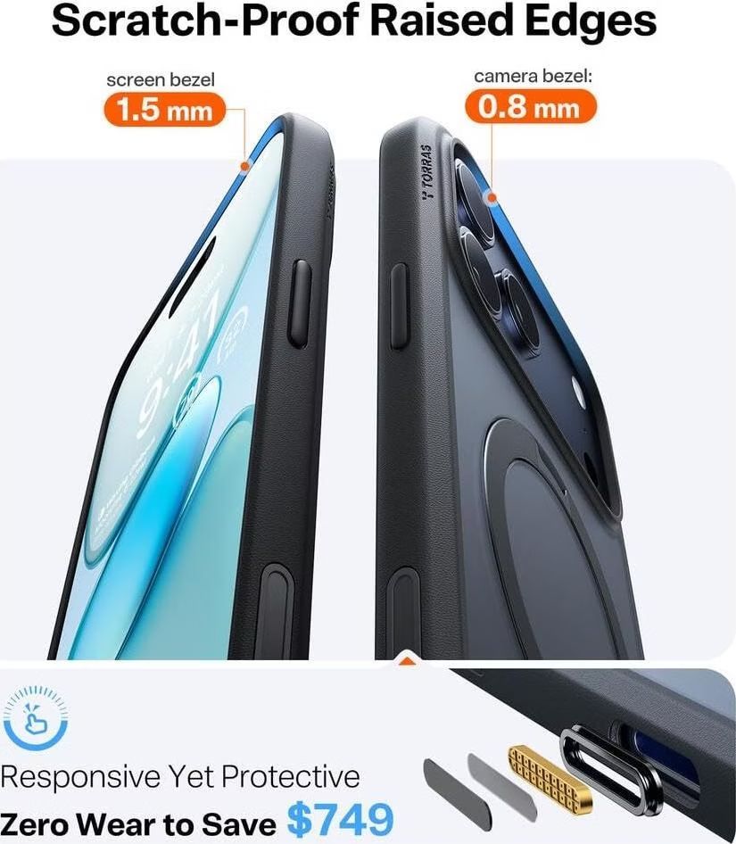 Torras Ostand Q3 Spin case for iPhone 17 Pro Max Black Torras Ostand Q3 Spin case for iPhone 17 Pro Max Black