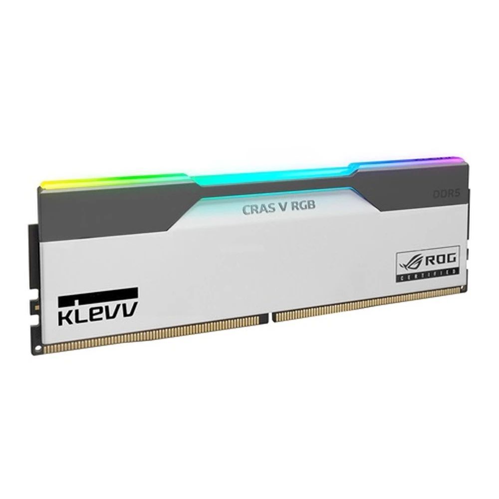 Klevv 32GB DDR5 6200MHz Kit(2x16GB) Cras V RGB ROG White/Grey Klevv 32GB DDR5 6200MHz Kit(2x16GB) Cras V RGB ROG White/Grey