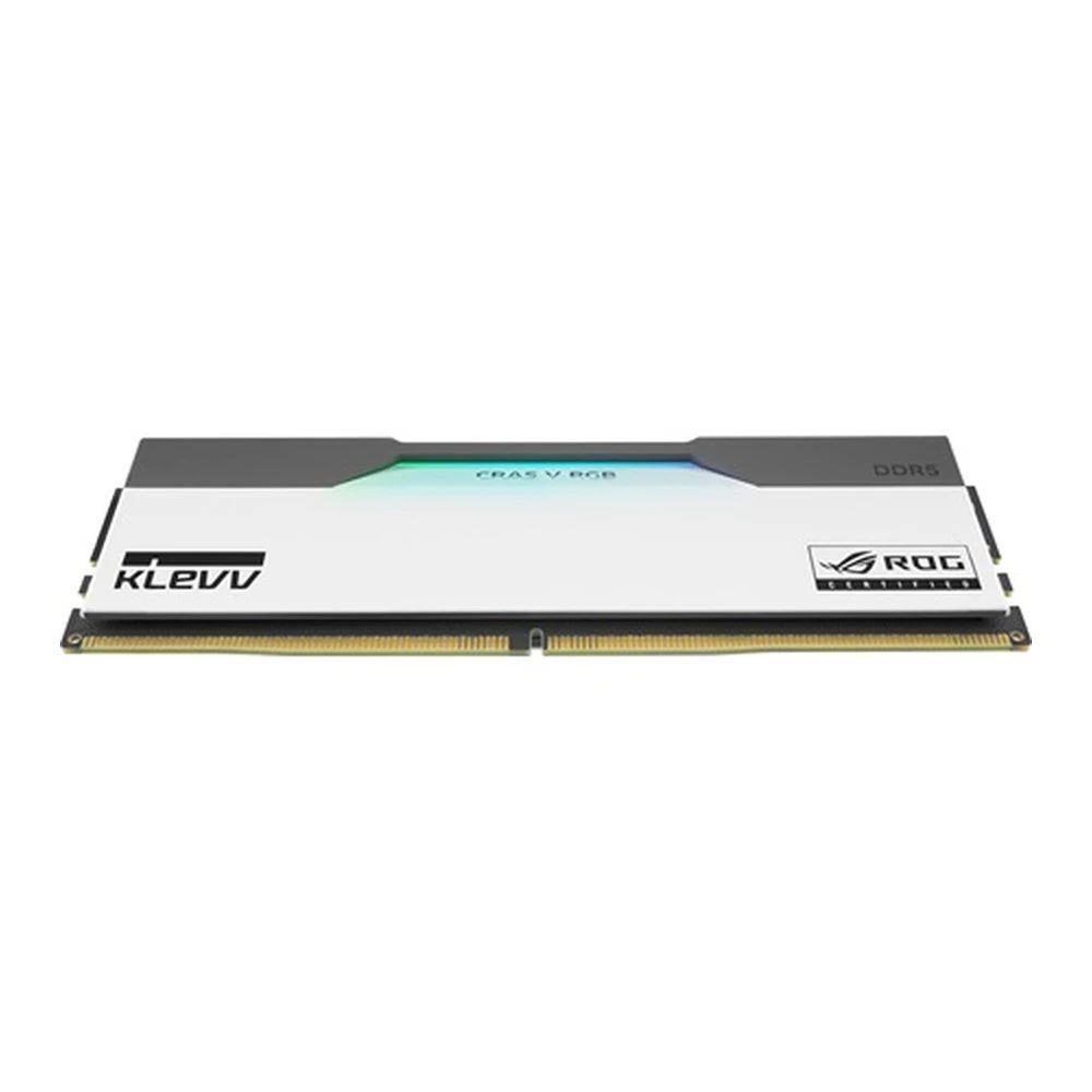Klevv 32GB DDR5 6200MHz Kit(2x16GB) Cras V RGB ROG White/Grey Klevv 32GB DDR5 6200MHz Kit(2x16GB) Cras V RGB ROG White/Grey