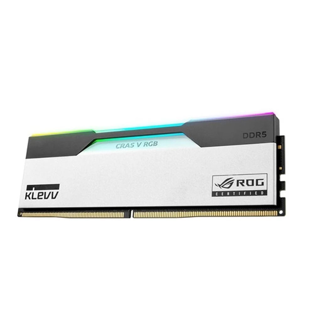Klevv 32GB DDR5 6200MHz Kit(2x16GB) Cras V RGB ROG White/Grey Klevv 32GB DDR5 6200MHz Kit(2x16GB) Cras V RGB ROG White/Grey
