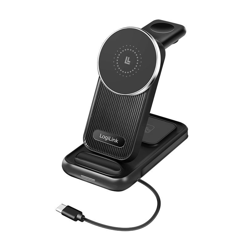 Logilink 4-in-1 charging station Apple MagSafe compatible 20,5W Black