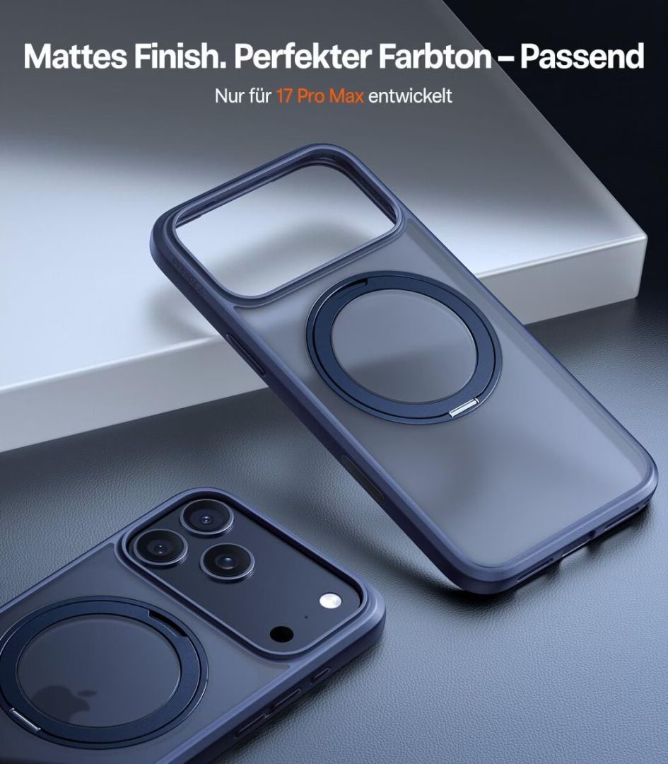 Torras Ostand Q3 Spin case for iPhone 17 Pro Midnight Blue Torras Ostand Q3 Spin case for iPhone 17 Pro Midnight Blue