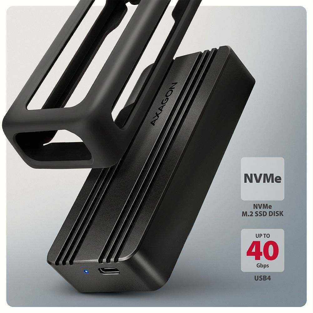 AXAGON EEM2-40G USB-C 40Gbps external enclosure for M.2 NVMe SSD