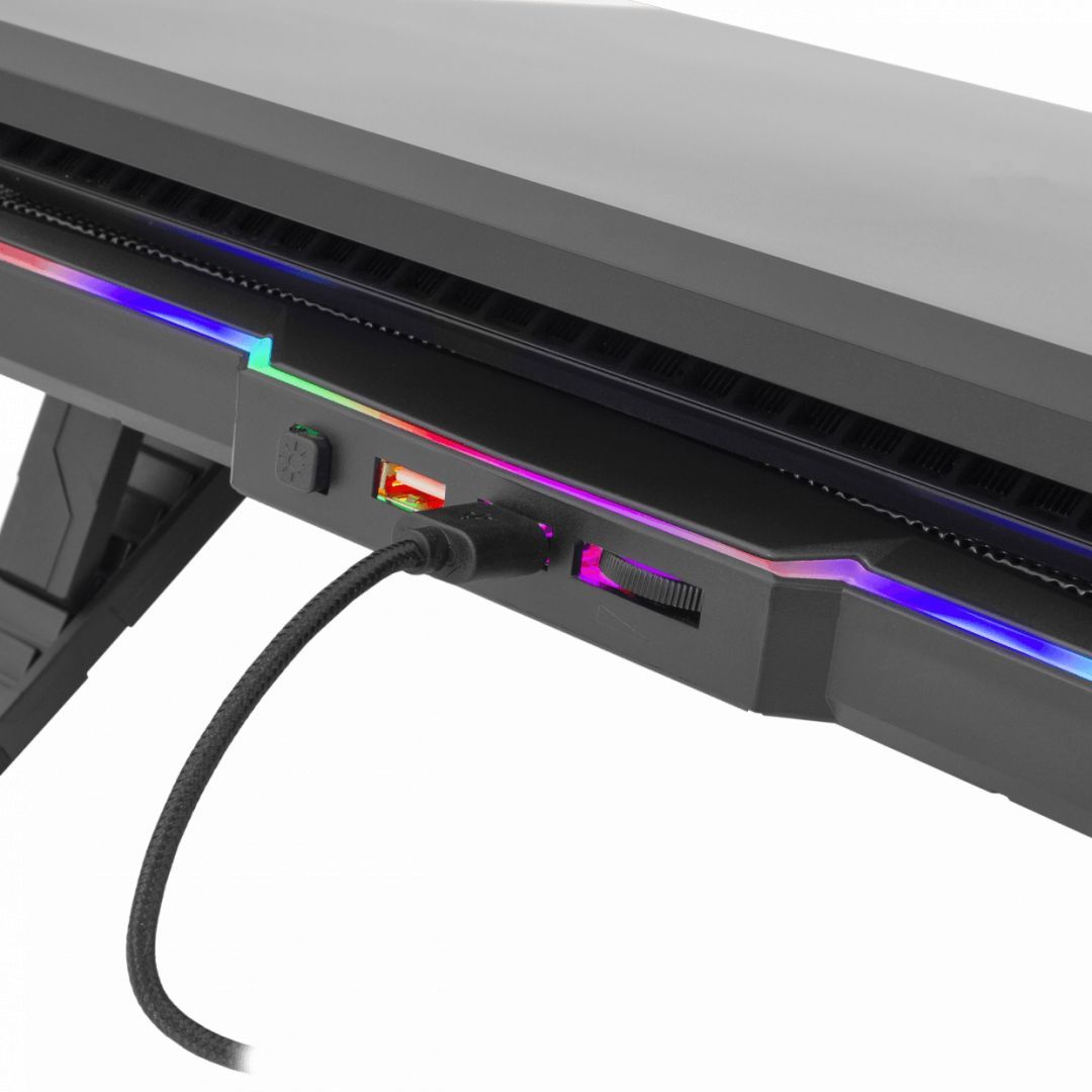White Shark Glacier 17,3" Gaming RGB Cooling pad Black