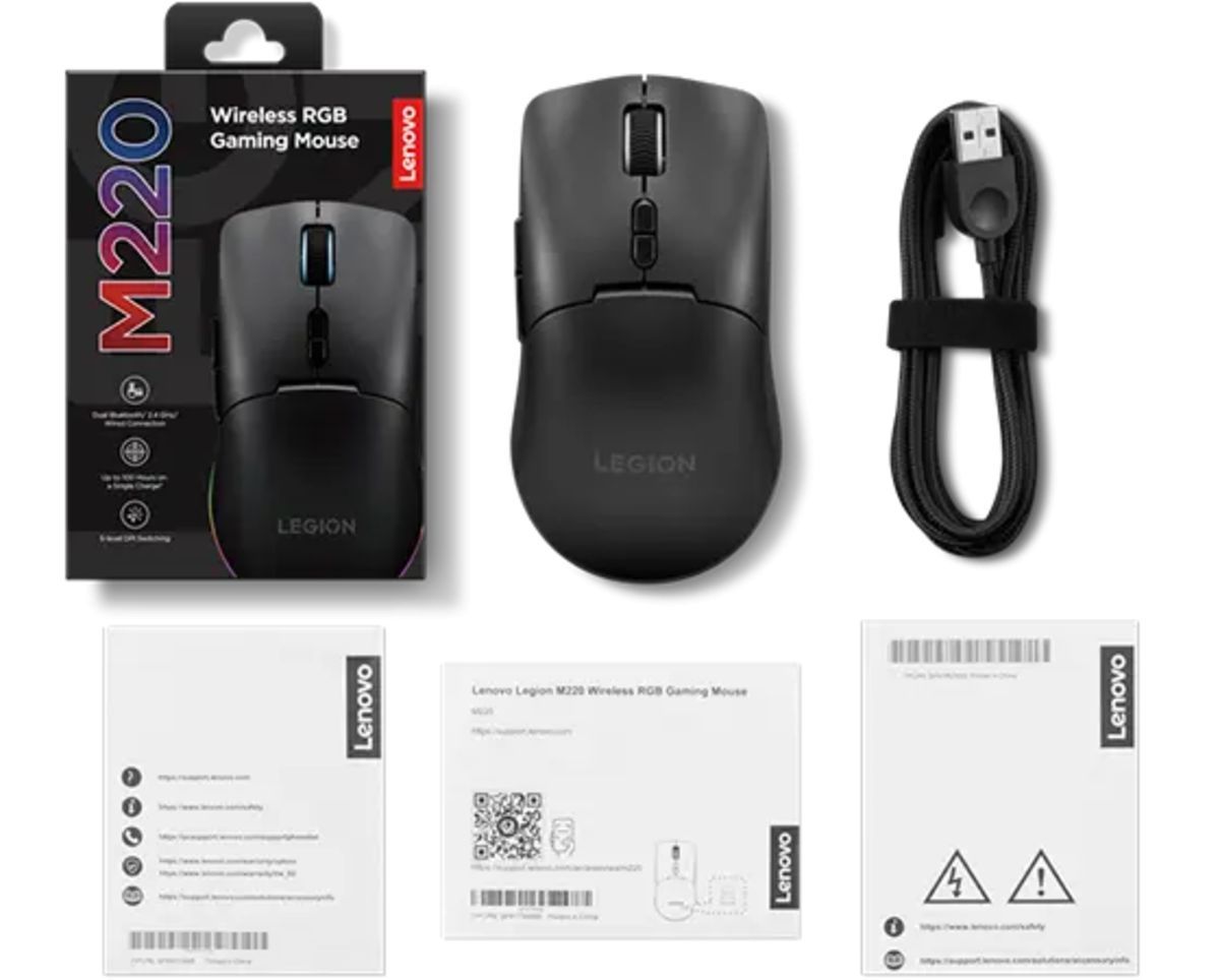 Lenovo Legion M220 Wireless RGB Gaming Mouse Black