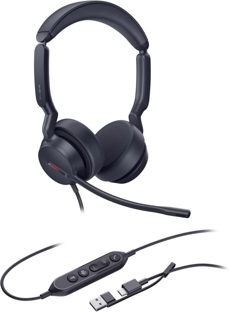 Yealink UH44 Dual Teams USB-C/A Headset Black