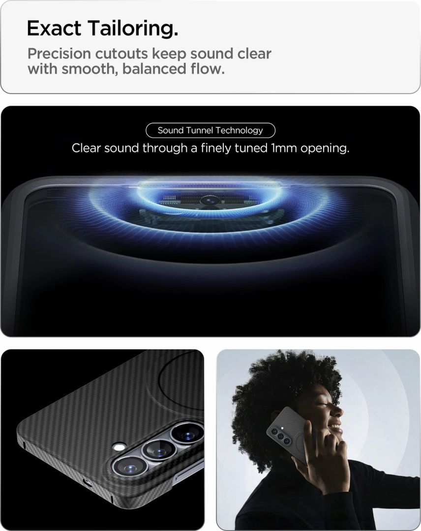 Spigen Air Skin Aramid MagSafe case for Samsung Galaxy S26 Black