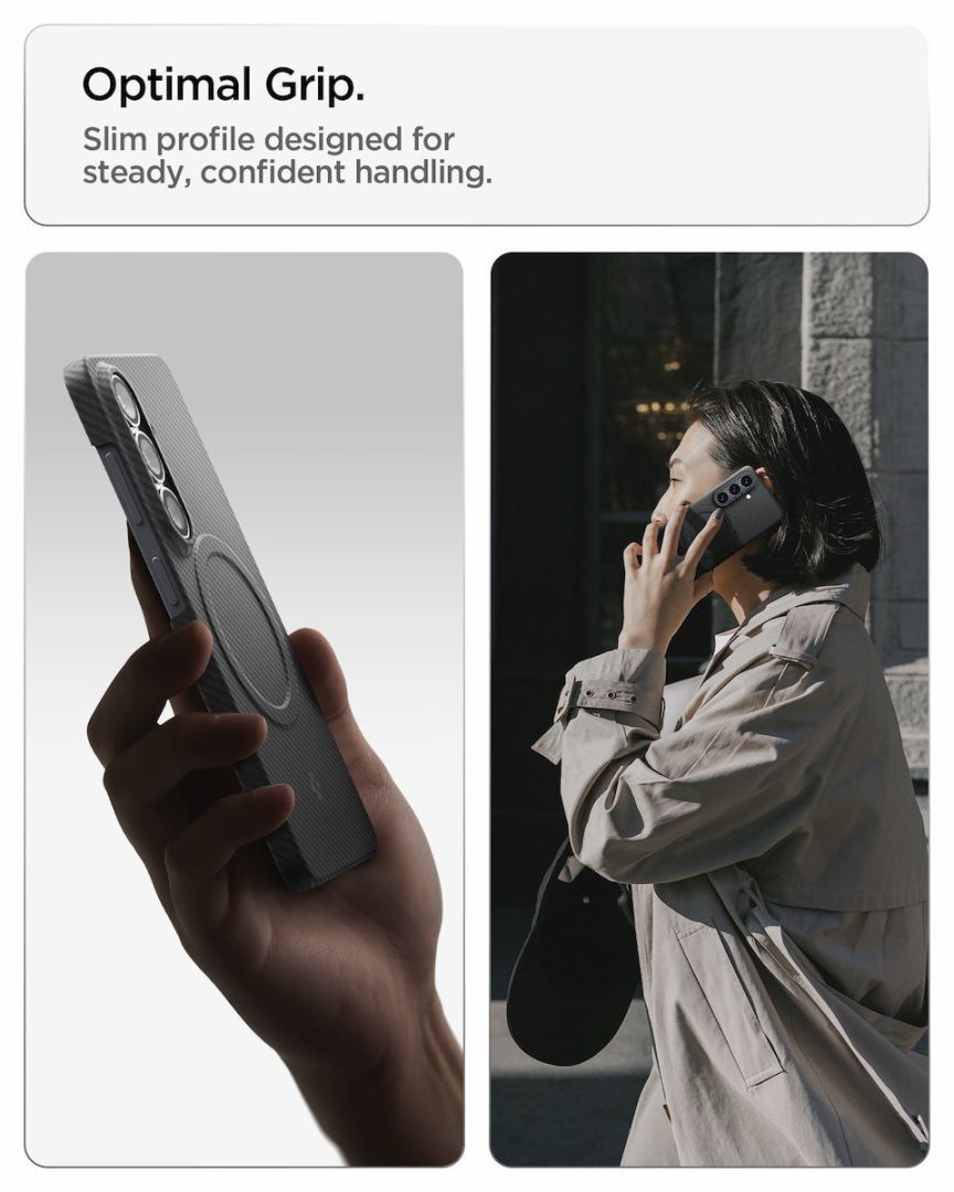 Spigen Air Skin Aramid MagSafe case for Samsung Galaxy S26+ Black