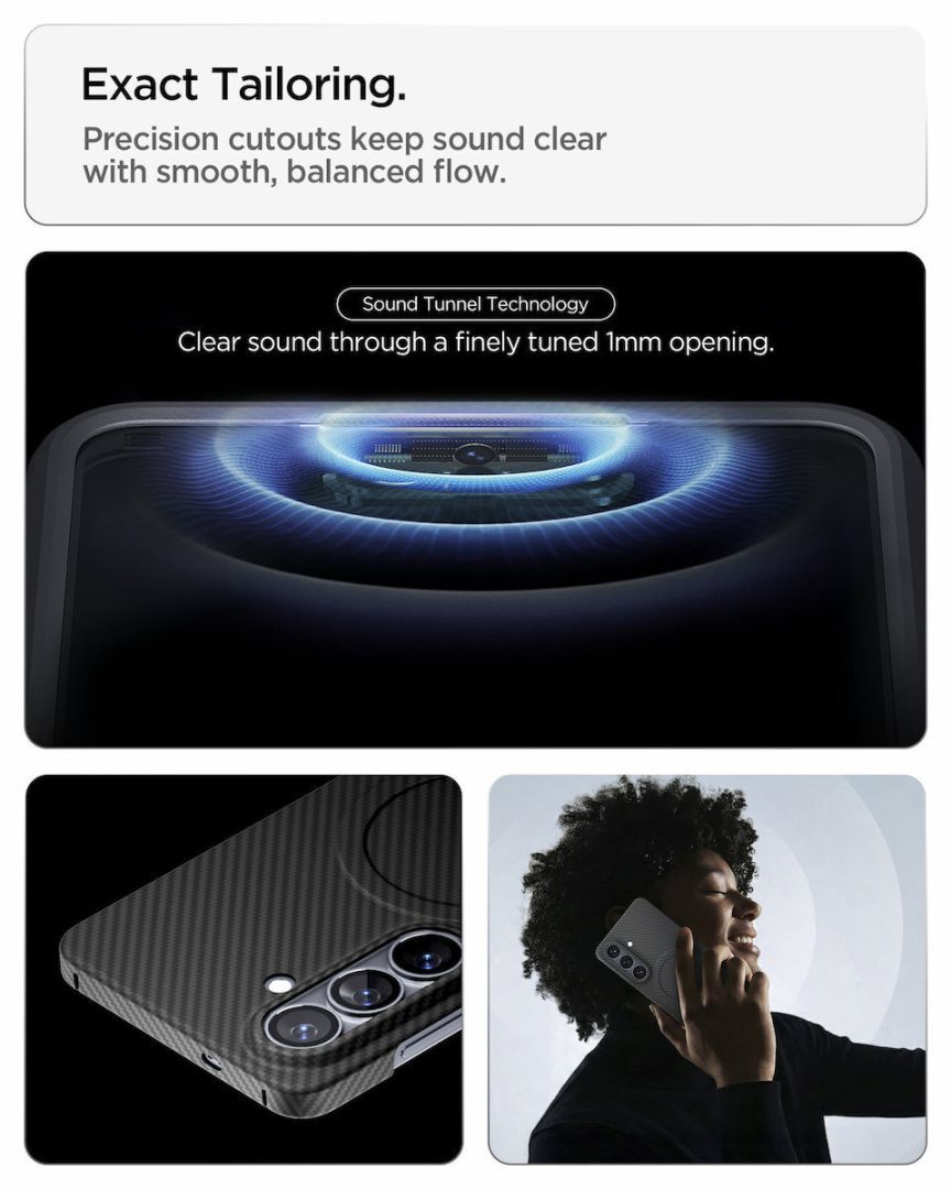 Spigen Air Skin Aramid MagSafe case for Samsung Galaxy S26+ Black