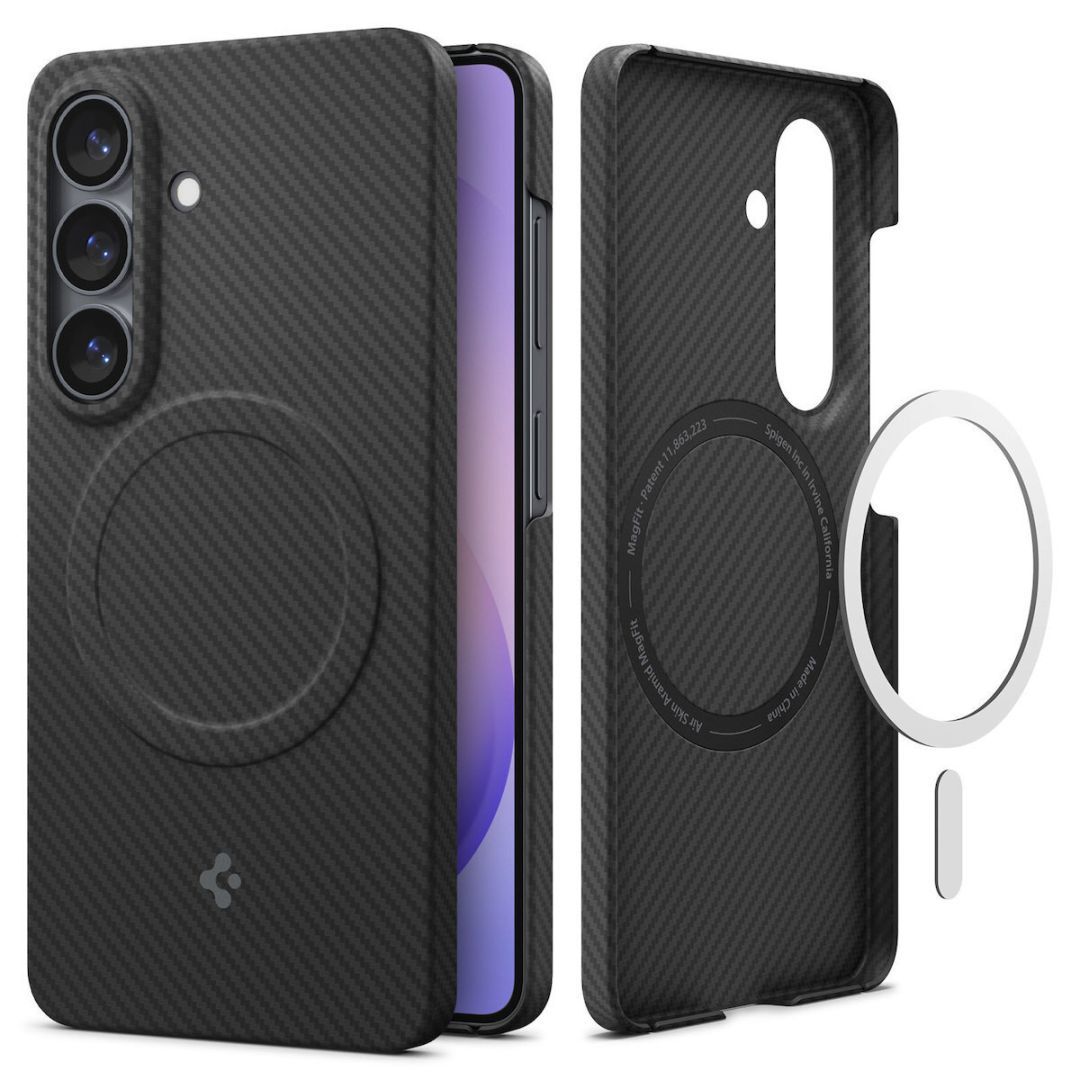 Spigen Air Skin Aramid MagSafe case for Samsung Galaxy S26+ Black