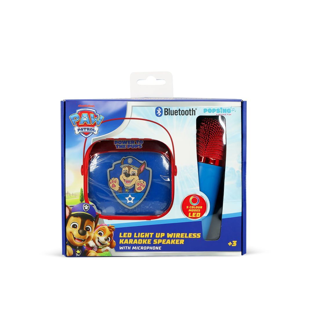 OTL Technologies PAW Patrol PopSing LED Light-Up Bluetooth Karaoke Speaker & Microphone Blue