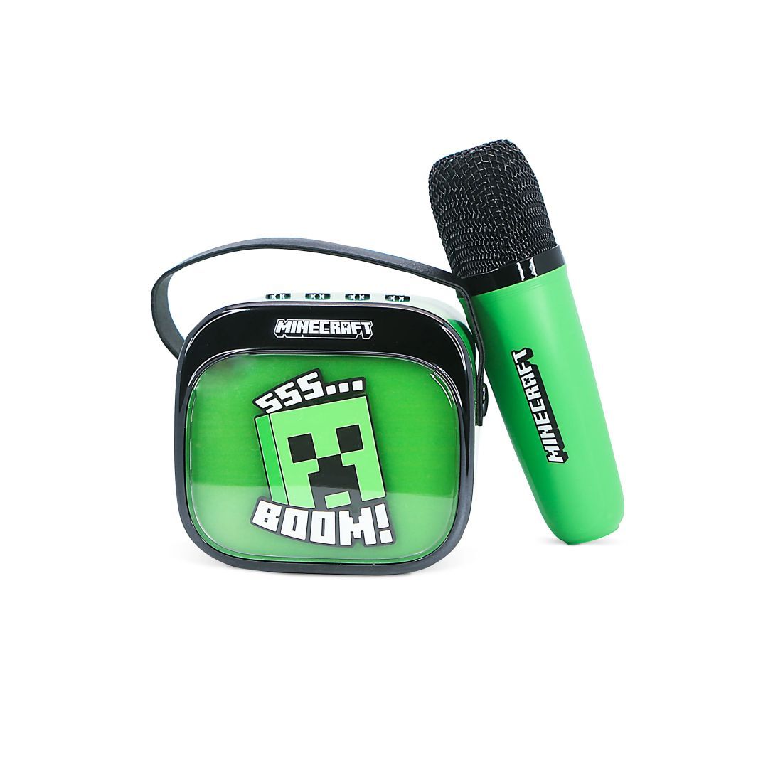 OTL Technologies Minecraft PopSing LED Light-Up Bluetooth Karaoke Speaker & Microphone Green OTL Technologies Minecraft PopSing LED Light-Up Bluetooth Karaoke Speaker & Microphone Green