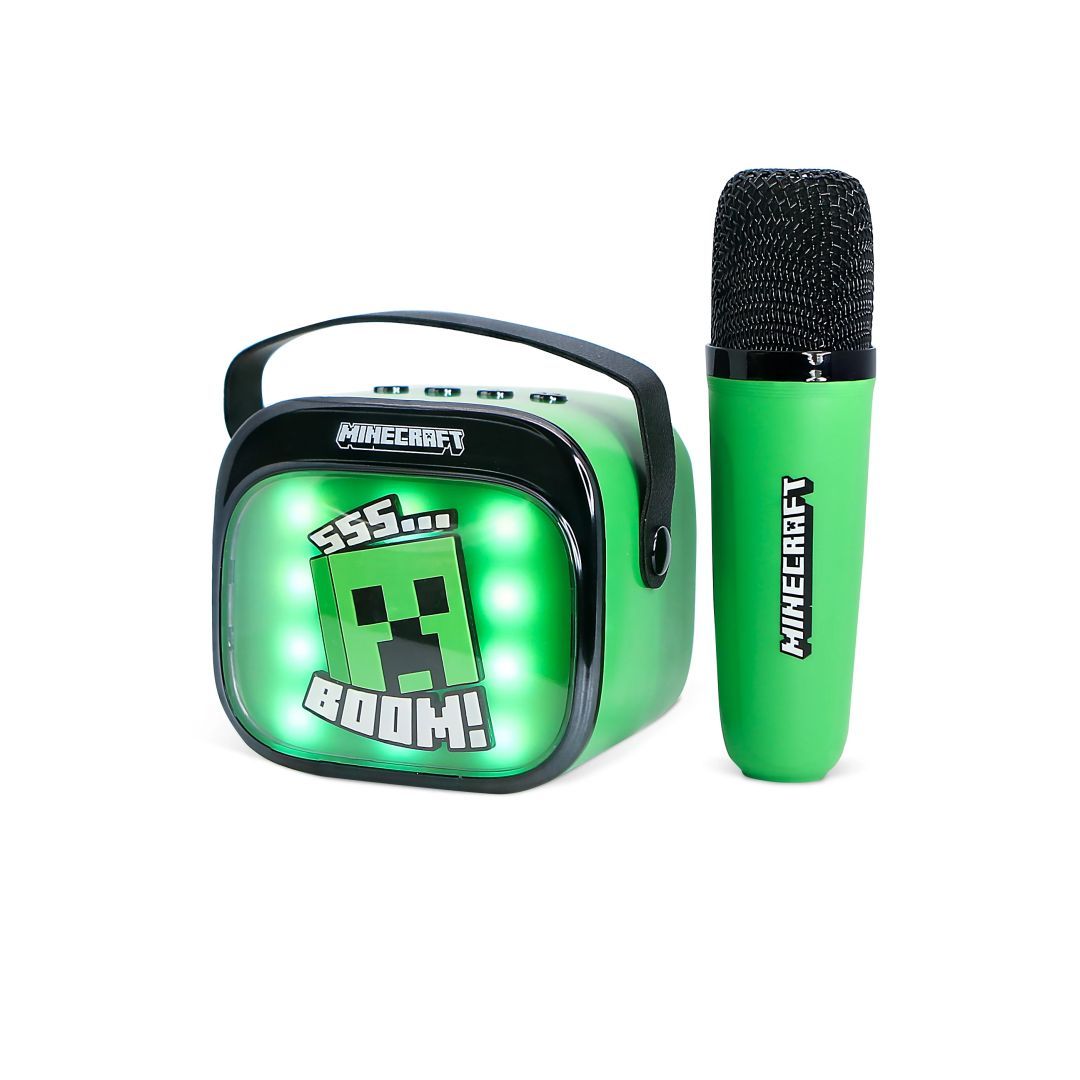 OTL Technologies Minecraft PopSing LED Light-Up Bluetooth Karaoke Speaker & Microphone Green OTL Technologies Minecraft PopSing LED Light-Up Bluetooth Karaoke Speaker & Microphone Green