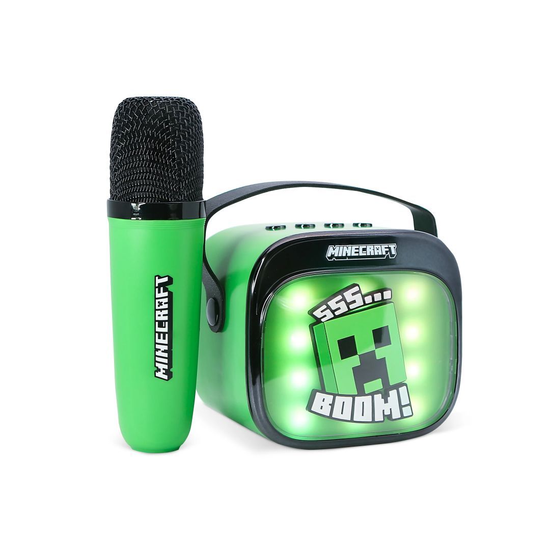 OTL Technologies Minecraft PopSing LED Light-Up Bluetooth Karaoke Speaker & Microphone Green OTL Technologies Minecraft PopSing LED Light-Up Bluetooth Karaoke Speaker & Microphone Green