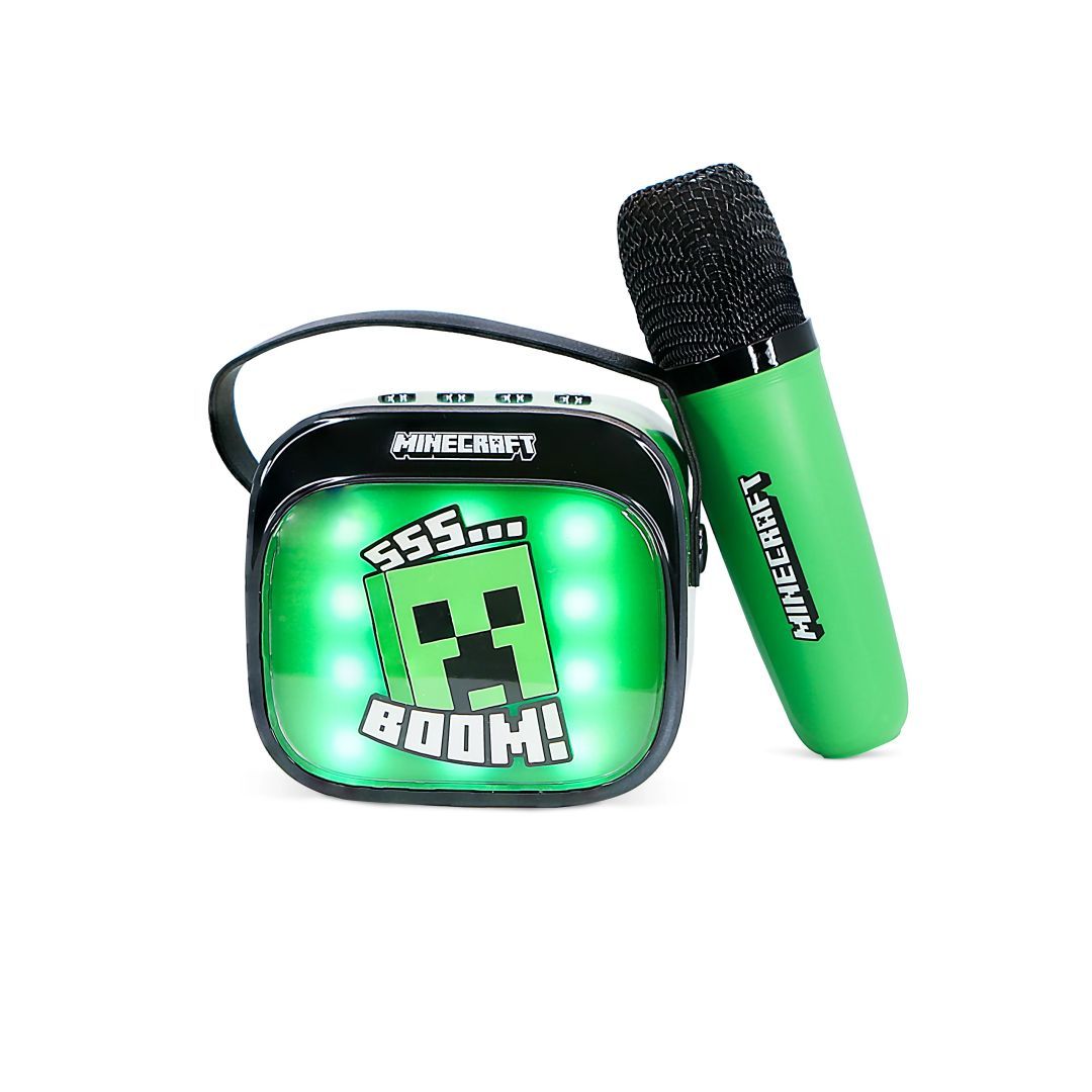 OTL Technologies Minecraft PopSing LED Light-Up Bluetooth Karaoke Speaker & Microphone Green OTL Technologies Minecraft PopSing LED Light-Up Bluetooth Karaoke Speaker & Microphone Green