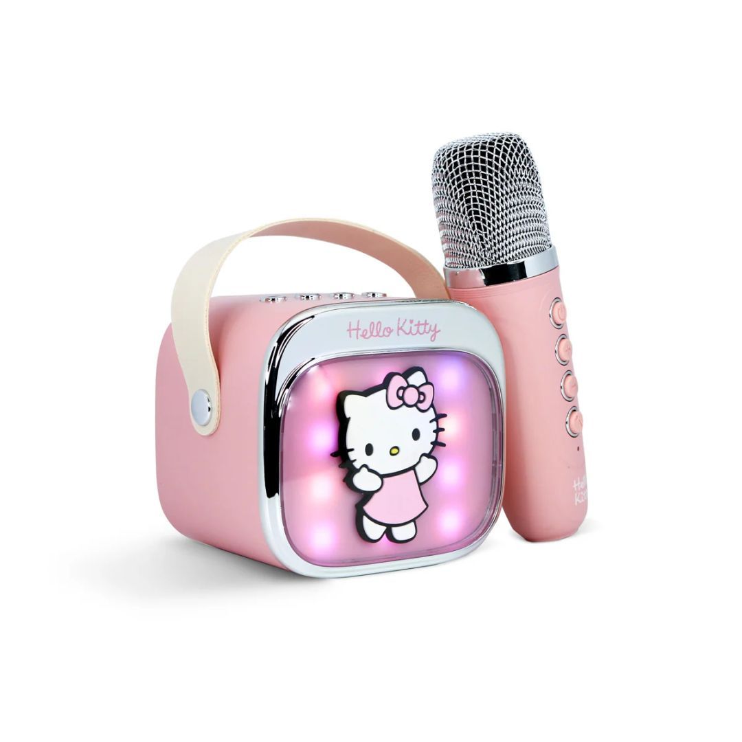 OTL Technologies Hello Kitty PopSing LED Light-Up Bluetooth Karaoke Speaker & Microphone Pink