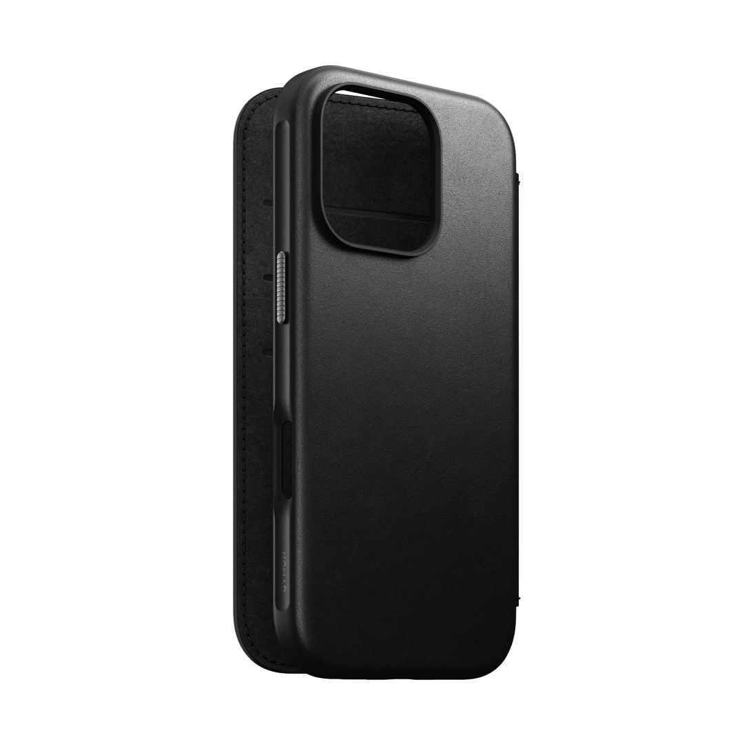 Nomad Modern Leather Folio iPhone 16 Pro Black
