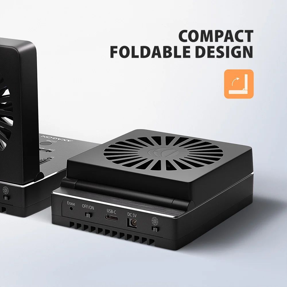 AXAGON ADSA-M2C44 USB4 docking station for 4x M.2 NVMe SSDs with disk cloning function without a PC