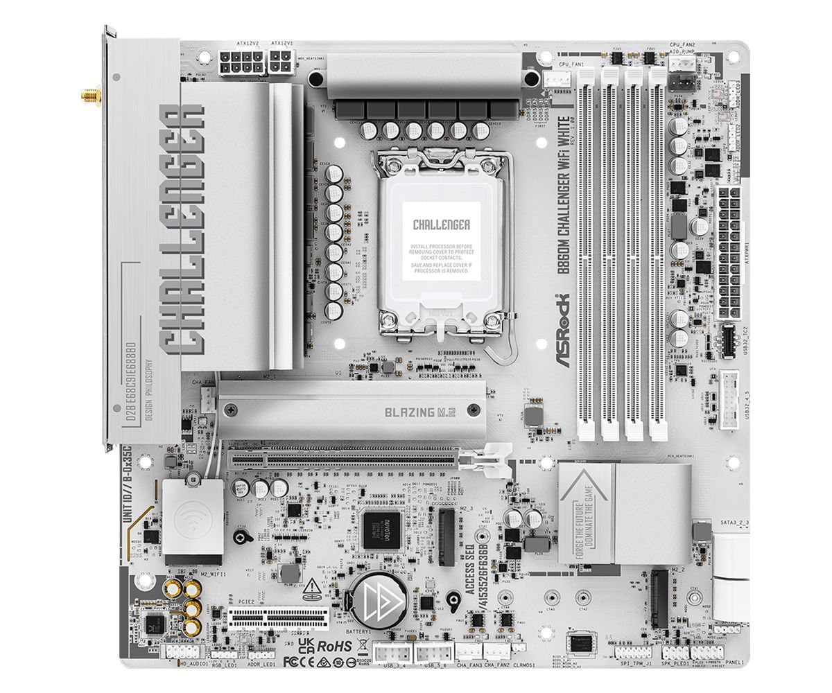 ASRock B860M CHALLENGER WIFI WHITE