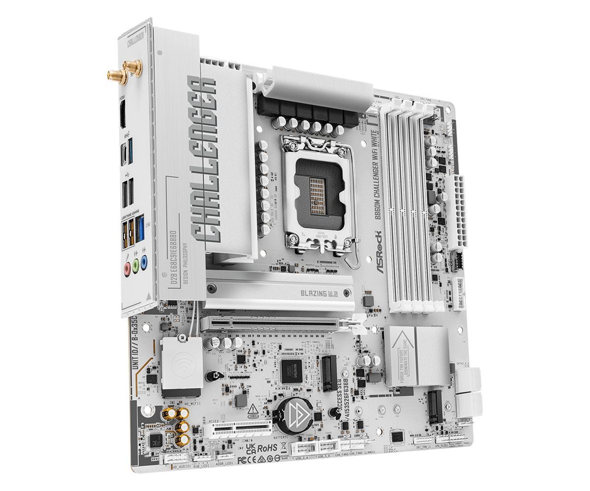 ASRock B860M CHALLENGER WIFI WHITE
