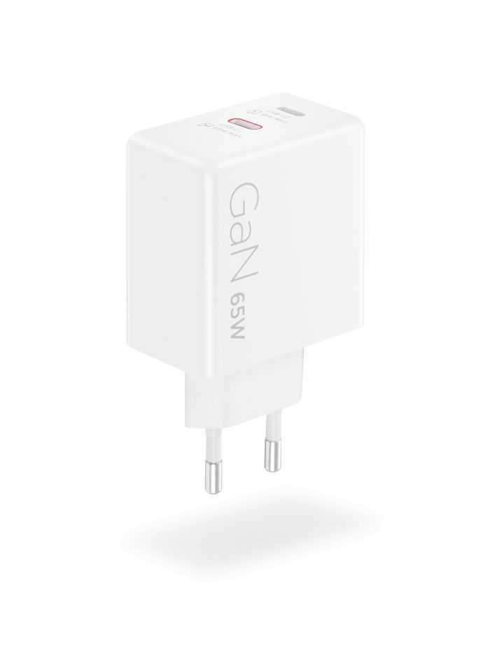 Lenovo Dual USB-C 65W GaN Charger White