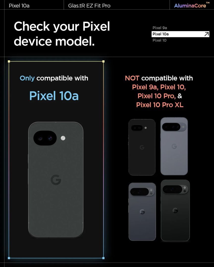 Spigen Glass tR EZ Fit Pro for Google Pixel 10a Transparent Spigen Glass tR EZ Fit Pro for Google Pixel 10a Transparent